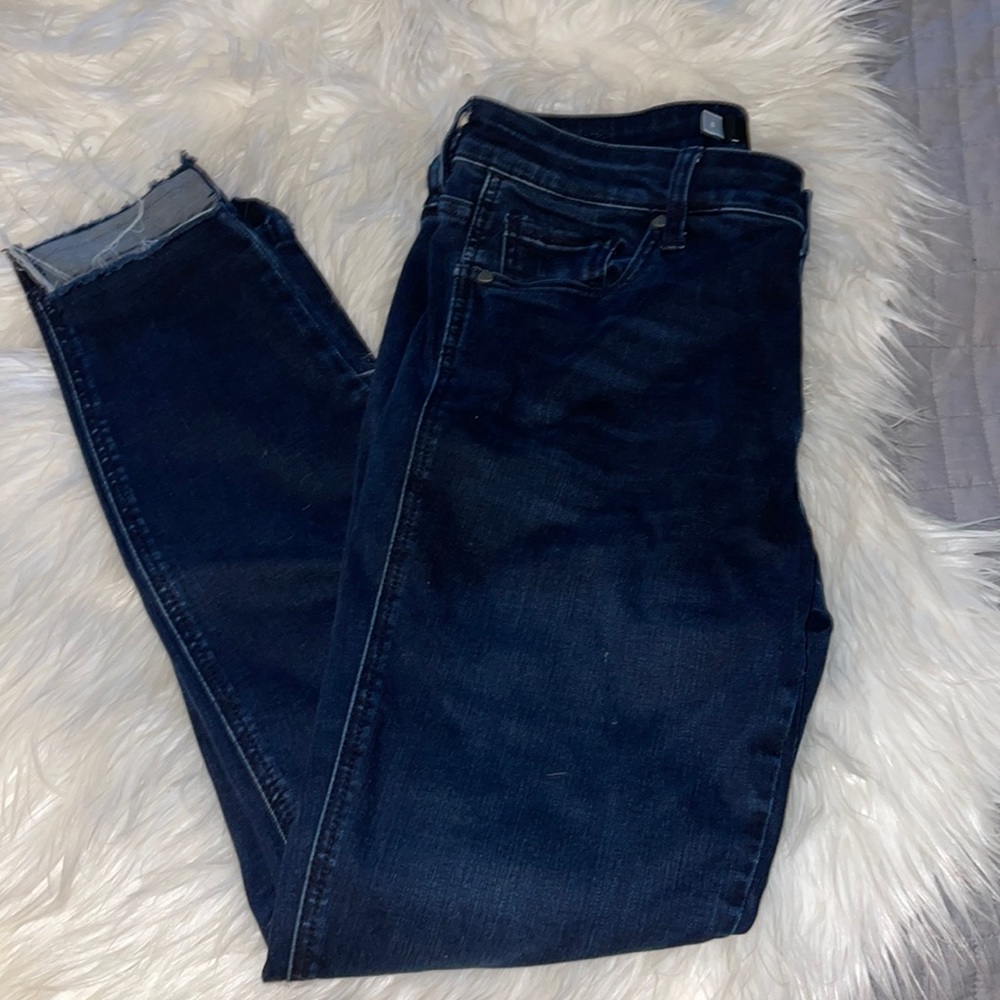 Kut From The Kloth dark wash raw hem ankle jeans